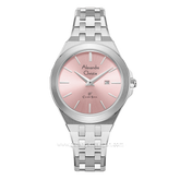 Alexandre Christie AC 8700 LD Silver Dial Pink Stainless Steel